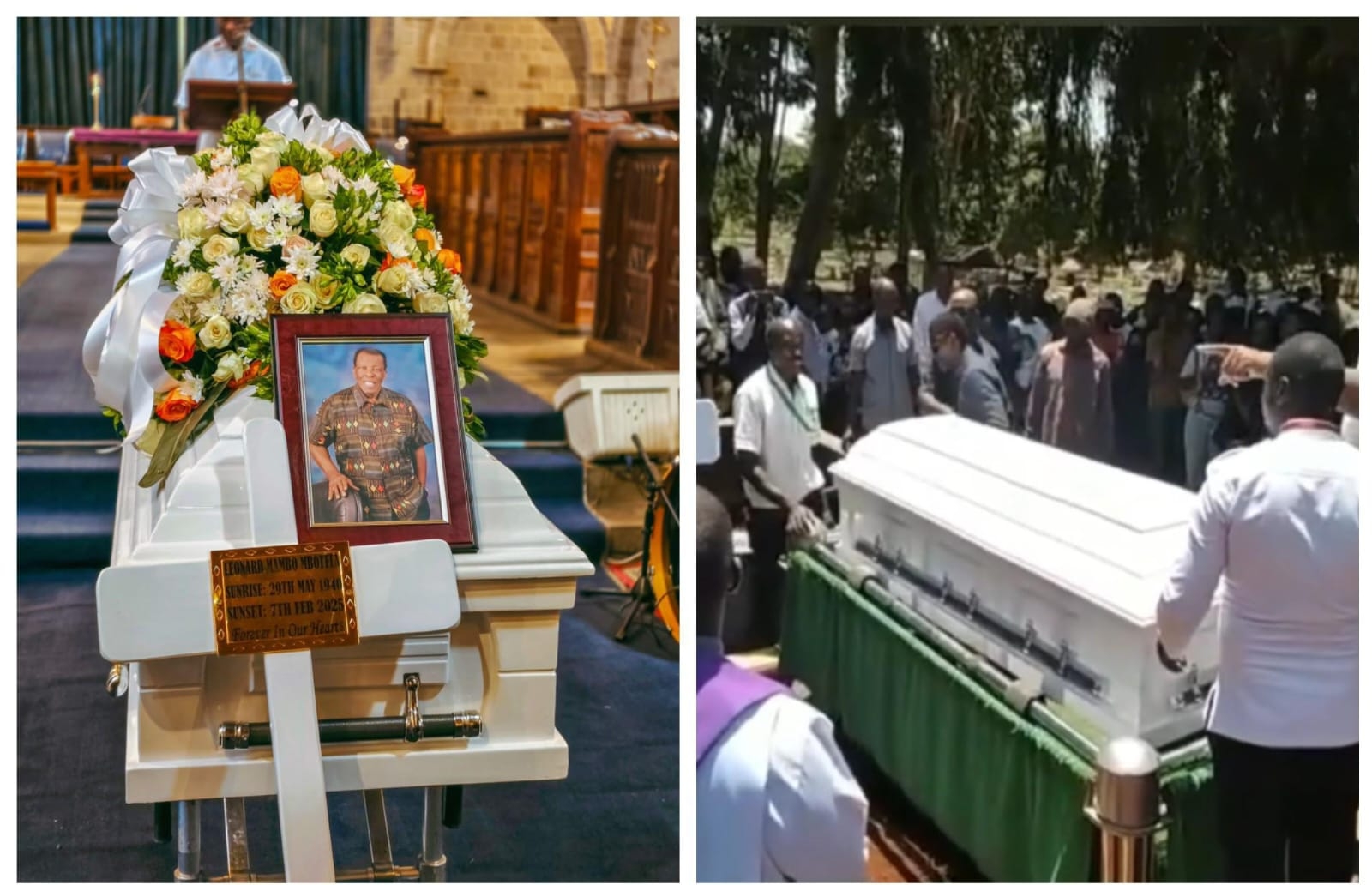 Mtangazaji Leonard Mambo Mbotela Amezikwa Katika Makaburi ya Lang'ata