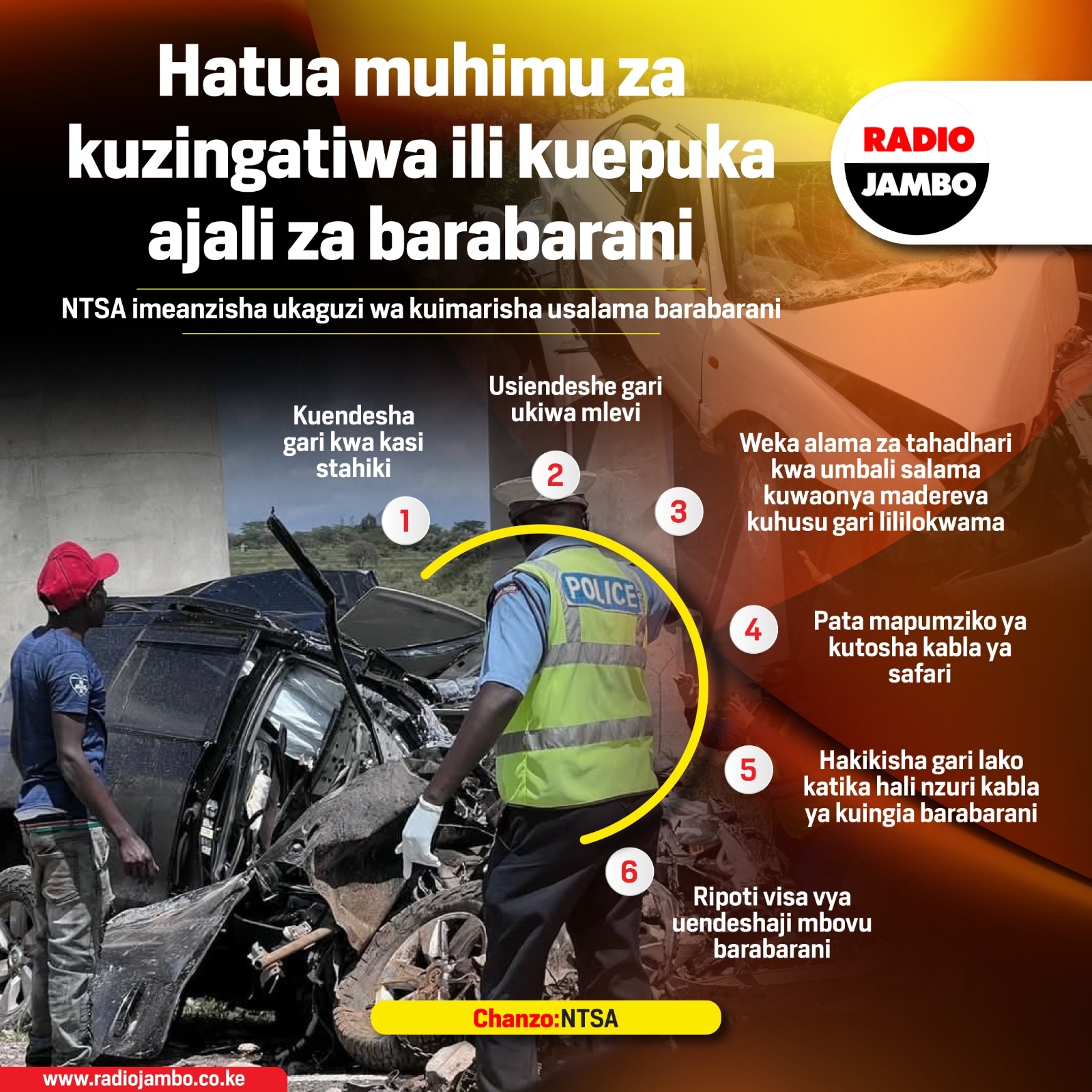 NTSA: Hizi ndizo hatua muhimu za kuzingatia ili kuepuka ajali za barabarani