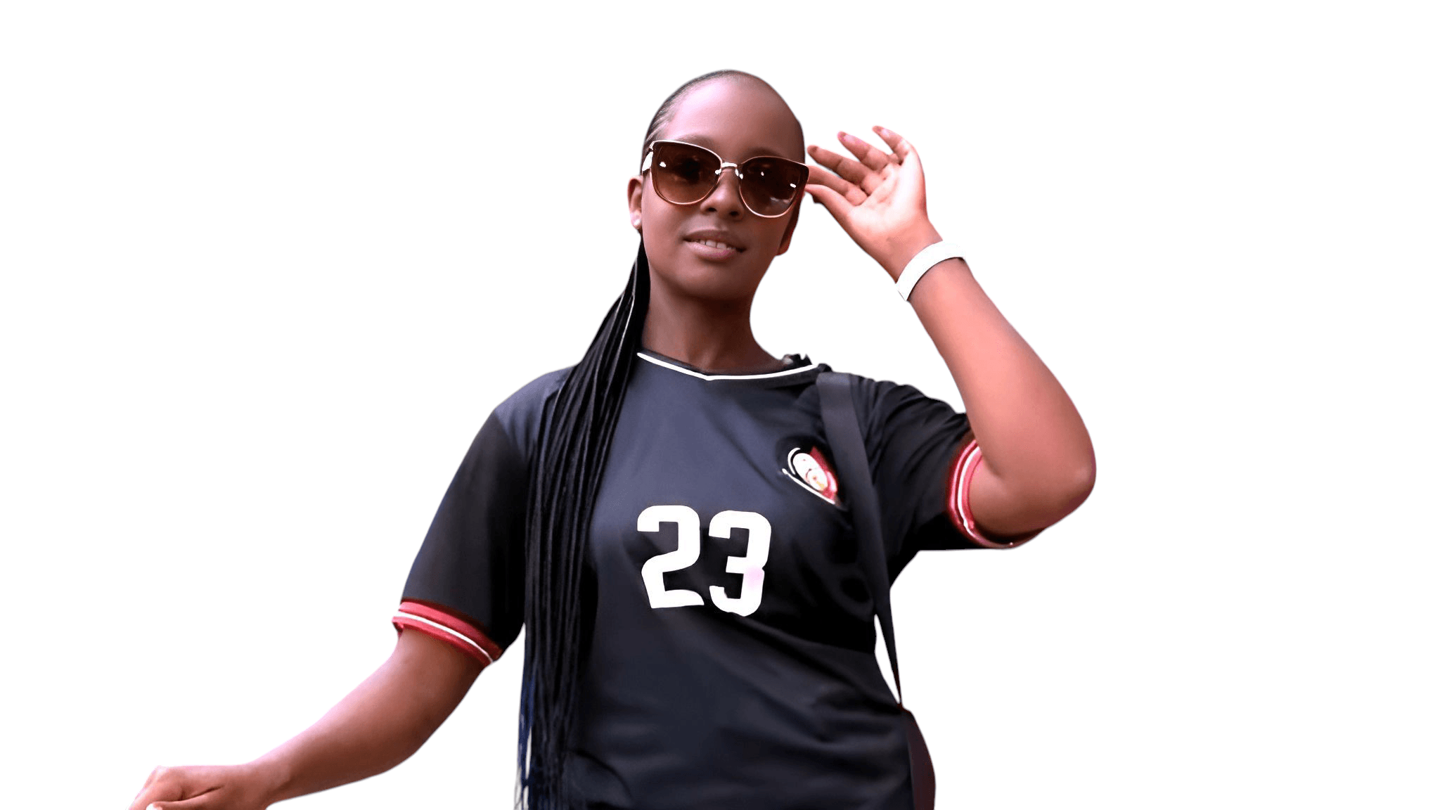 Diana Luvanda Afurahia Kupokea Jezi ya Kipa wa Harambee Stars Byrne Omondi